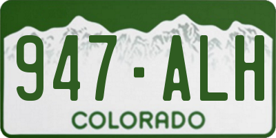 CO license plate 947ALH