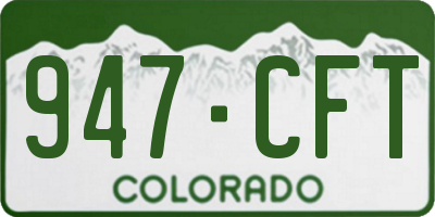 CO license plate 947CFT