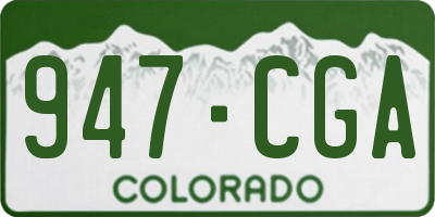 CO license plate 947CGA
