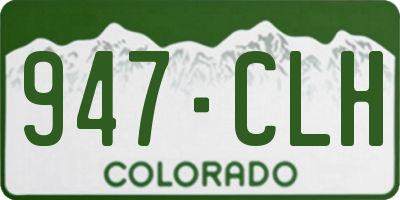 CO license plate 947CLH