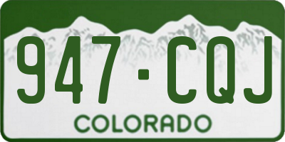 CO license plate 947CQJ