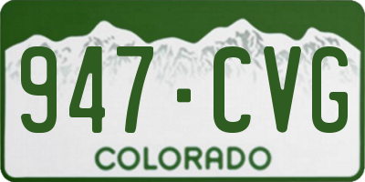 CO license plate 947CVG