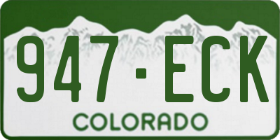 CO license plate 947ECK