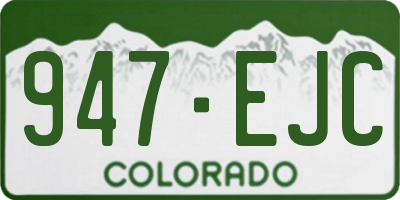 CO license plate 947EJC