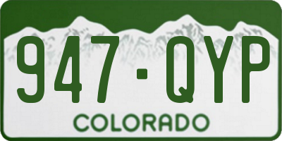CO license plate 947QYP
