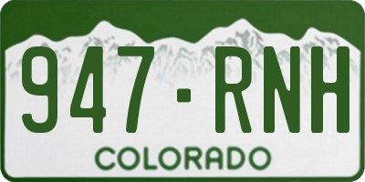 CO license plate 947RNH