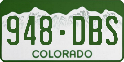 CO license plate 948DBS