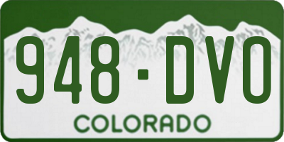 CO license plate 948DVO
