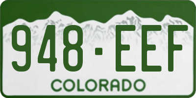 CO license plate 948EEF