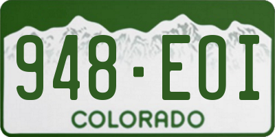 CO license plate 948EOI