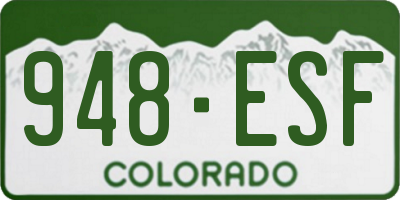 CO license plate 948ESF