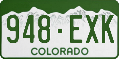 CO license plate 948EXK