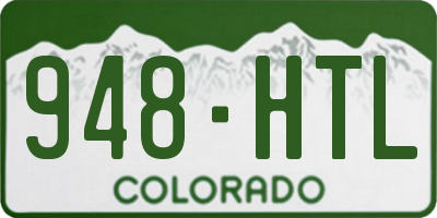 CO license plate 948HTL