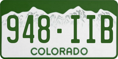 CO license plate 948IIB