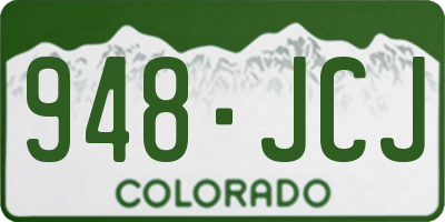 CO license plate 948JCJ