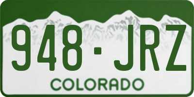 CO license plate 948JRZ