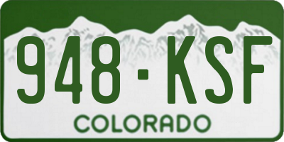 CO license plate 948KSF