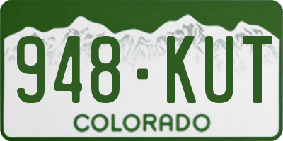 CO license plate 948KUT
