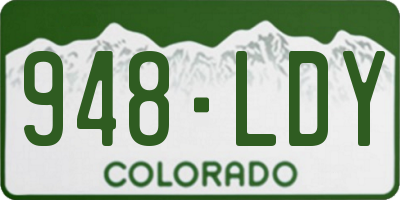 CO license plate 948LDY