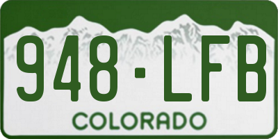 CO license plate 948LFB