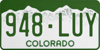 CO license plate 948LUY