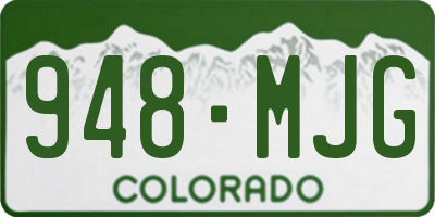 CO license plate 948MJG