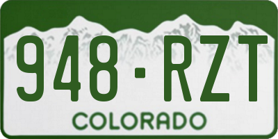 CO license plate 948RZT