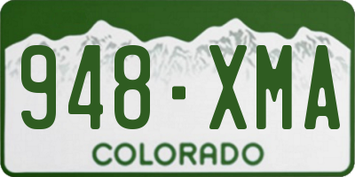 CO license plate 948XMA