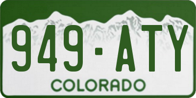 CO license plate 949ATY