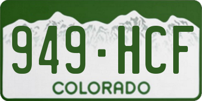 CO license plate 949HCF