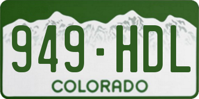 CO license plate 949HDL