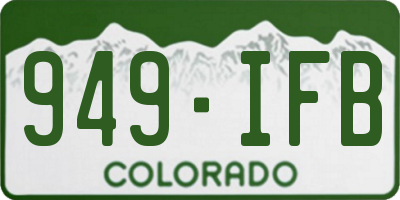 CO license plate 949IFB