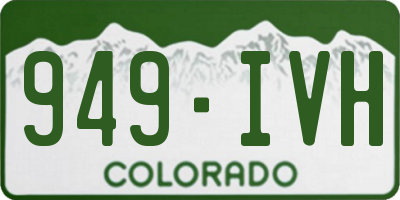 CO license plate 949IVH