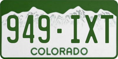 CO license plate 949IXT