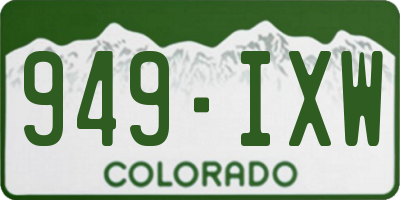 CO license plate 949IXW
