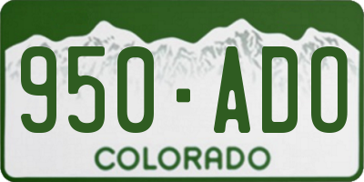 CO license plate 950ADO