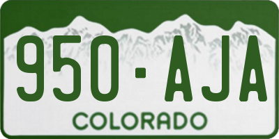 CO license plate 950AJA