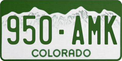 CO license plate 950AMK