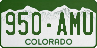 CO license plate 950AMU
