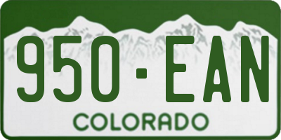 CO license plate 950EAN