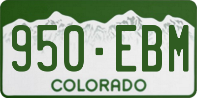 CO license plate 950EBM
