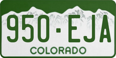 CO license plate 950EJA