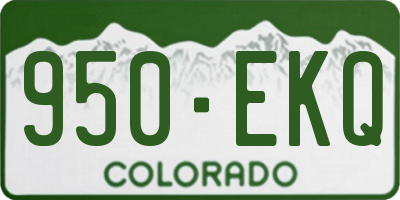CO license plate 950EKQ