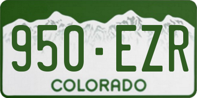 CO license plate 950EZR
