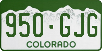 CO license plate 950GJG
