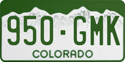 CO license plate 950GMK