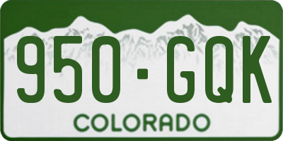 CO license plate 950GQK