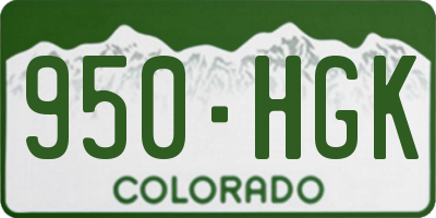CO license plate 950HGK