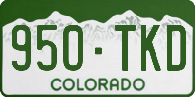 CO license plate 950TKD