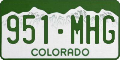 CO license plate 951MHG